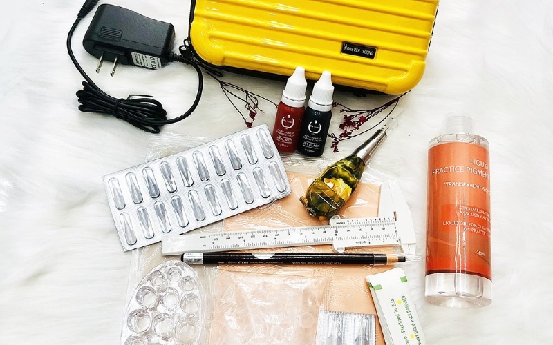 dụng cụ học phun xăm