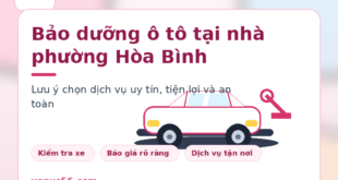 Ảnh đại diện bài bảo dưỡng ô tô tại nhà phường Hòa Bình - Venus56