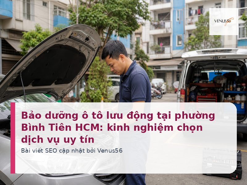 Bảo dưỡng ô tô lưu động tại phường Bình Tiên HCM: kinh nghiệm chọn dịch vụ uy tín