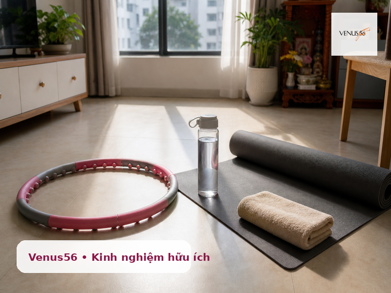 lắc vòng giảm mỡ bụng - tập tại nhà