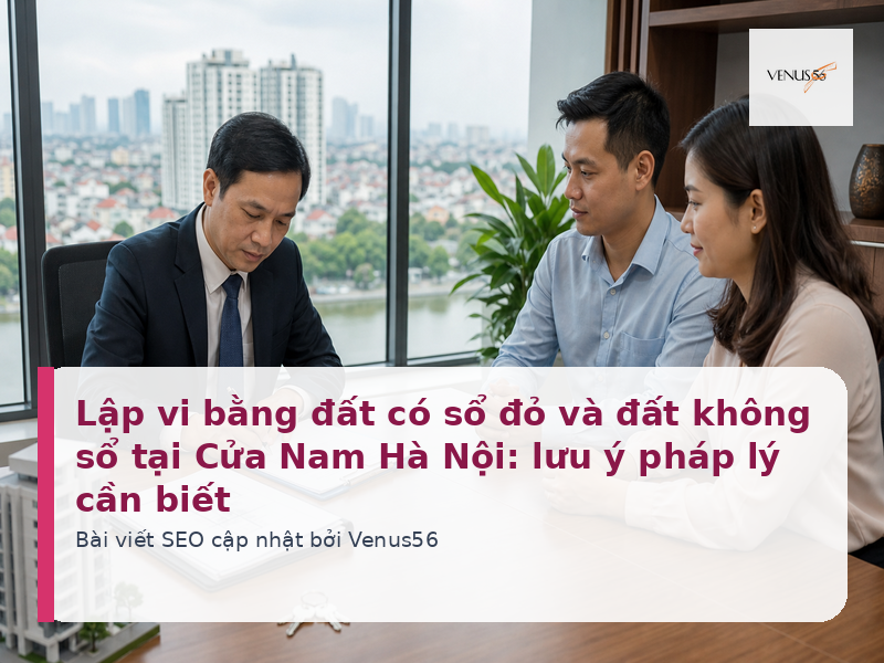 Lập vi bằng đất có sổ đỏ và đất không sổ tại Cửa Nam Hà Nội: lưu ý pháp lý cần biết