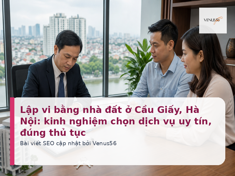 Lập vi bằng nhà đất ở Cầu Giấy, Hà Nội: kinh nghiệm chọn dịch vụ uy tín, đúng thủ tục