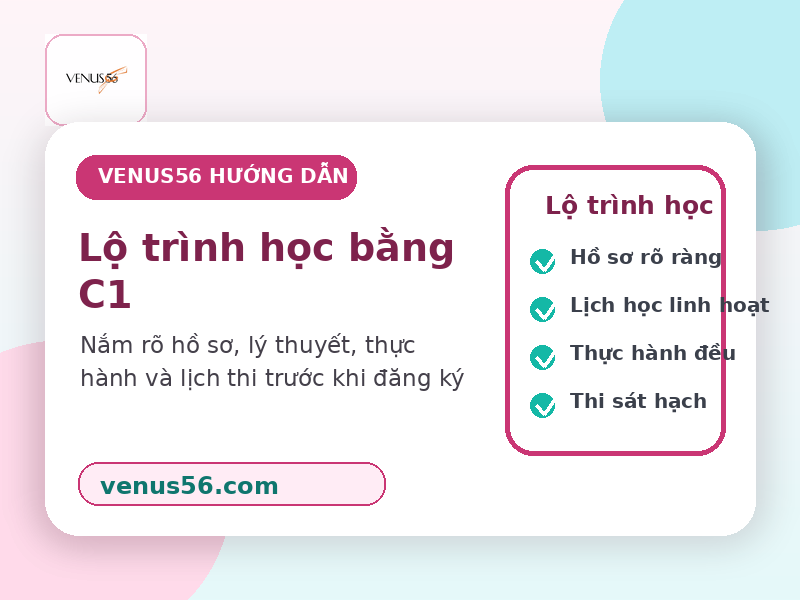 Lộ trình học lái xe tải hạng C1 cho người mới