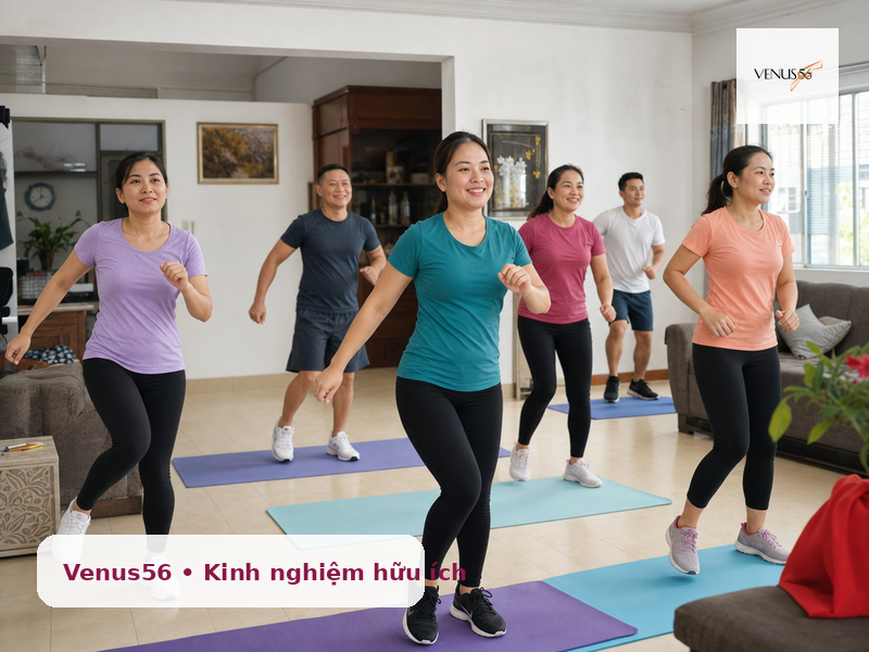 nhảy Aerobic giảm mỡ bụng - tập aerobic tại nhà
