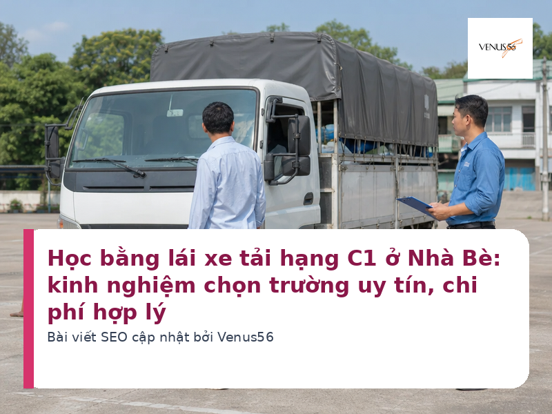 Học bằng lái xe tải hạng C1 ở Nhà Bè: kinh nghiệm chọn trường uy tín, chi phí hợp lý