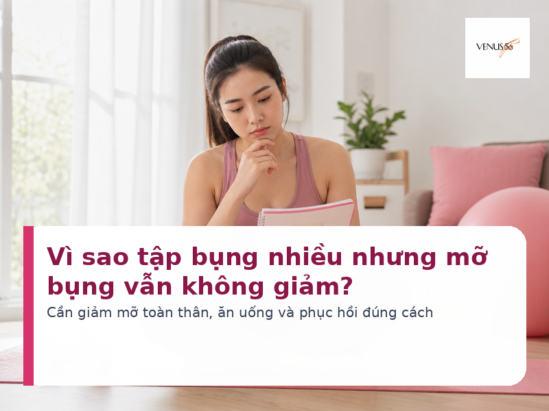 Vì sao tập bụng nhiều nhưng mỡ bụng vẫn không giảm - Venus56