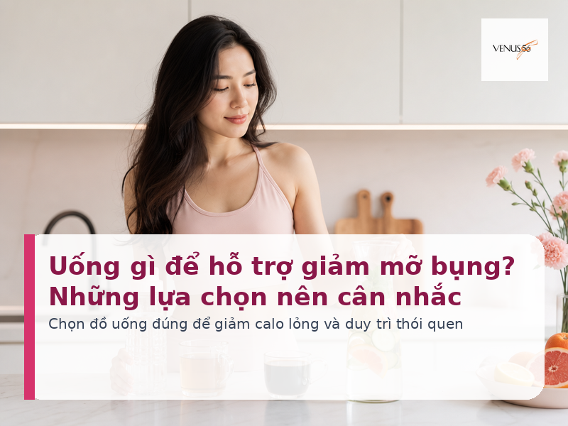 Uống gì để hỗ trợ giảm mỡ bụng và giảm calo lỏng - Venus56