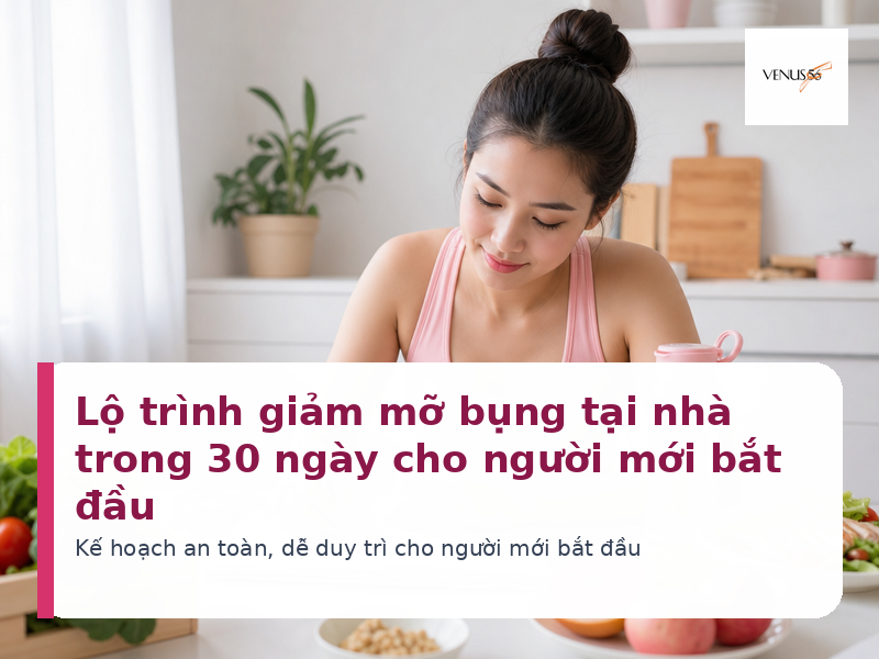 Lộ trình giảm mỡ bụng tại nhà trong 30 ngày cho người mới bắt đầu - Venus56