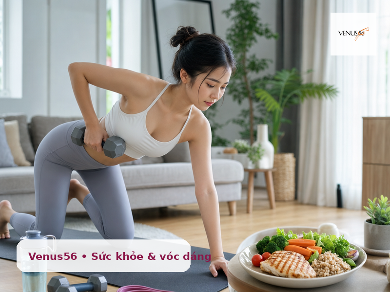 Giảm mỡ an toàn tại nhà với ăn uống và vận động phù hợp