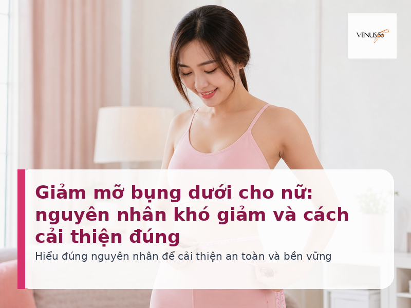 Giảm mỡ bụng dưới cho nữ: nguyên nhân và cách cải thiện đúng - Venus56
