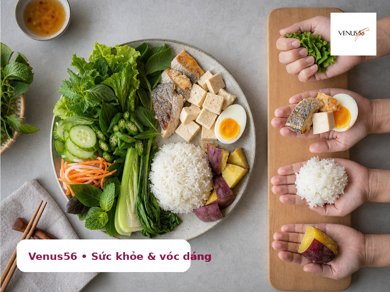 Giảm cân không cần nhịn ăn: cách kiểm soát khẩu phần thông minh 3 Đĩa ăn cân bằng giúp kiểm soát khẩu phần khi giảm cân