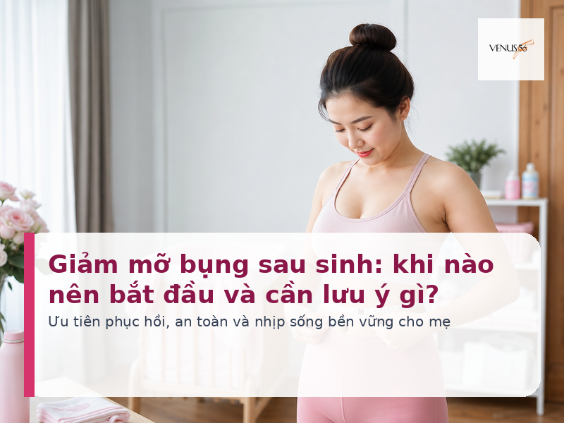 Giảm mỡ bụng sau sinh: khi nào bắt đầu và lưu ý an toàn - Venus56