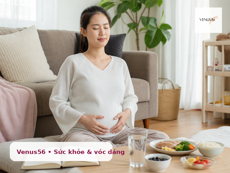 Phục hồi vòng eo sau sinh với dinh dưỡng, giấc ngủ và theo dõi cơ thể