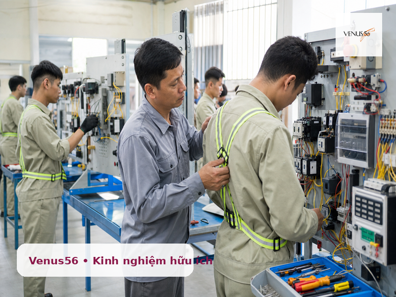 Học nghề điện công nghiệp ở Nghệ An: kinh nghiệm chọn trường thực hành tốt 2 học nghề điện công nghiệp Nghệ An - lớp thực hành nghề điện