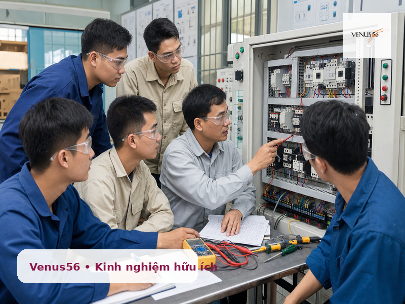 Học nghề điện công nghiệp ở Nghệ An: kinh nghiệm chọn trường thực hành tốt 3 học nghề điện công nghiệp Nghệ An - thực hành điện công nghiệp