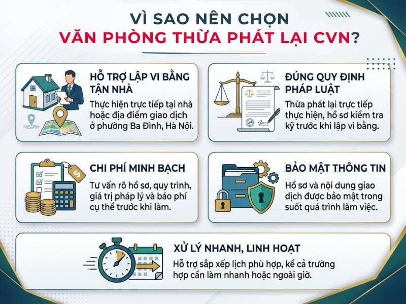 Vì sao nên chọn cvn lập vi bằng đất sổ đỏ, đất không sổ tại nhà phường ba đình? 