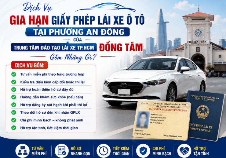 Phí Dịch Vụ Gia Hạn Giấy Phép Lái Xe Ô Tô Hết Hạn Phường An Đông HCM 1