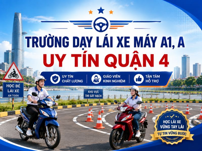 Trường Dạy Lái Xe Máy A1, A Uy Tín Tại Quận 4 6 Trường Dạy Lái Xe Máy A1, A Uy Tín Tại Quận 4 6