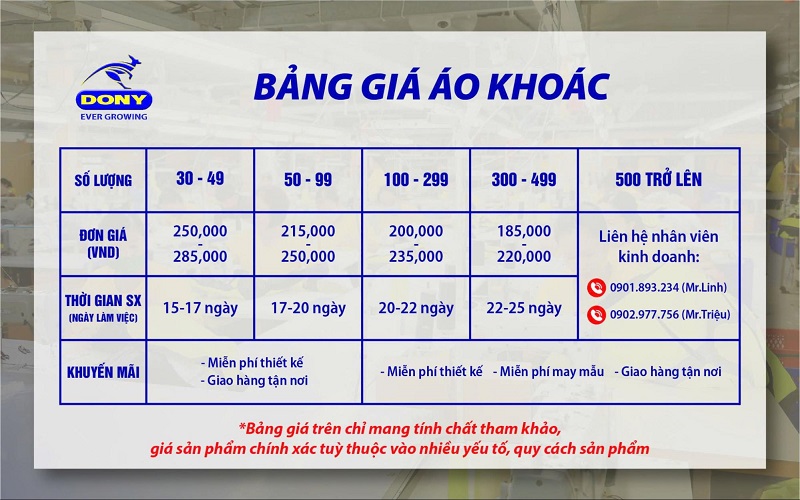 Báo giá may đồng phục theo yêu cầu tại Phường Phú Định 19